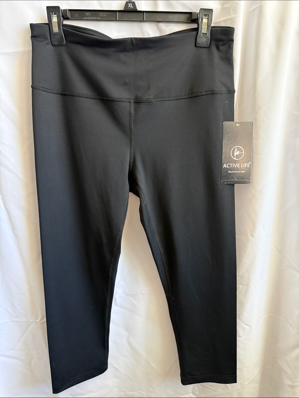 Active Life Black High-Rise Cropped Workout Leggings
